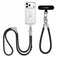 TechProtection Rope draagkoord en polsbandje voor elke telefoon zwart / titanium