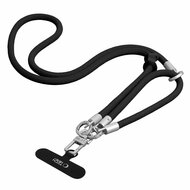 TechProtection Rope draagkoord en polsbandje voor elke telefoon zwart / titanium