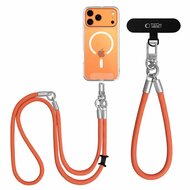 TechProtection Rope draagkoord en polsbandje voor elke telefoon oranje / titanium
