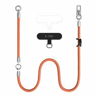 TechProtection Rope draagkoord en polsbandje voor elke telefoon oranje / titanium