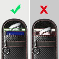 TechProtection autosleutel keyless RFID signal blocker carbon / red