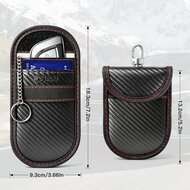 TechProtection autosleutel keyless RFID signal blocker carbon / red