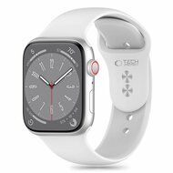 TechProtection sport siliconen Apple Watch 42 / 41 / 40 / 38 mm bandje wit