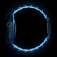 Nomad Stratos Band titanium Apple Watch 49 / 46 / 45 mm bandje zwart / icy blue