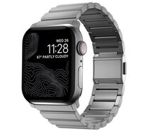 Nomad Titanium V2 Apple Watch 44 / 42 mm bandje Zilver