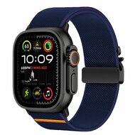 TechProtection Nylon clasp Apple Watch 49 /  46 / 45 / 44 mm bandje navy