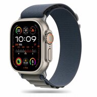 TechProtection Alpine nylon Apple Watch Ultra 49 / 46 / 45 / 44 mm bandje navy / grijs