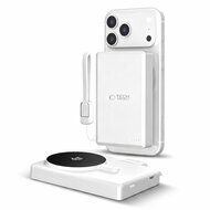 TechProtection Life 25 watt MagSafe draadloze powerbank 10000 mAh wit