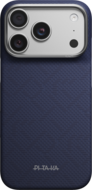 PITAKA Edge iPhone 18 Pro hoesje Argyle donkerblauw 