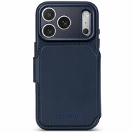 DECODED Leather Detachable Wallet Case iPhone 18 Pro hoesje midnight