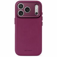 DECODED Leather Case iPhone 18 Pro hoesje aubergine