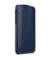 Melkco Leather Jacka iPhone X hoesje Blauw