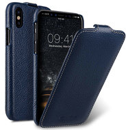 Melkco Leather Jacka iPhone X hoesje Blauw