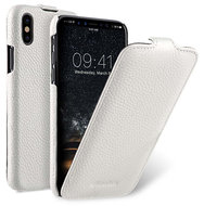 Melkco Leather Jacka iPhone X hoesje Wit