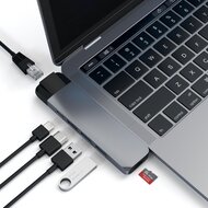 Satechi Pro USB-C Thunderbolt Ethernet hub Space Grijs