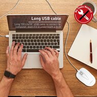 MacAlly Turbo Optische USB-C muis Wit