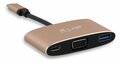 LMP Multiport USB-C VGA adapter Goud