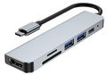 hubie vier USB-C hub met HDMI en kaartlezer