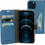 Mobiparts Classic Wallet iPhone 12 Pro / iPhone 12 hoesje Blauw