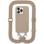Woodcessories Change Luxe iPhone 14 Pro Max hoes met koord taupe