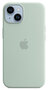 Apple MagSafe siliconen iPhone 14 Plus hoesje mintgroen