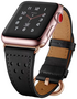 TechProtection Leather Milano Apple Watch 49 / 45 / 44 mm bandje Zwart