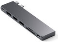 Satechi Pro Hub Slim USB-C hub voor MacBook M2 grijs