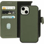 Mobiparts leren 2 in 1 Wallet iPhone 14 hoesje groen