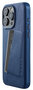Mujjo Leather Wallet iPhone 15 Pro Max hoesje blauw
