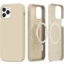 Tech Protection Silicone MagSafe iPhone 12 Pro / iPhone 12 hoesje beige