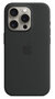 Apple MagSafe siliconen iPhone 15 Pro hoesje zwart