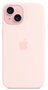 Apple MagSafe siliconen iPhone 15 hoesje roze