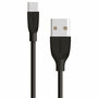 Mobiparts USB-C naar&nbsp;USB-A kabel 1 meter zwart