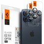 Spigen Optik EZ Fit iPhone 15 Pro / iPhone 15 Pro Max camera beschermer 2 pack blauw