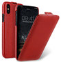 Melkco Leather Jacka iPhone X hoesje Rood