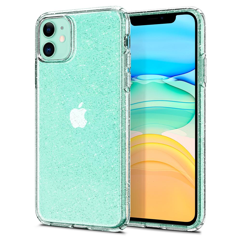 Regenboog Wild Openlijk Spigen Liquid Crystal iPhone 11 hoesje Glitter - Appelhoes