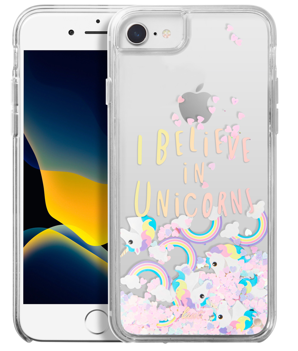 LAUT Liquid Glitter iPhone SE 2020 hoesje Unicorns