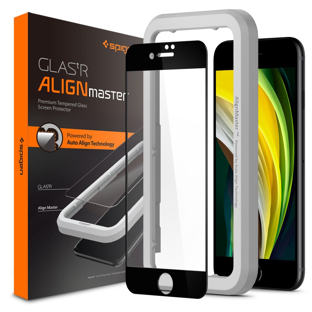 Spigen Edge to Edge Align iPhone SE 2020 Glass screenprotector