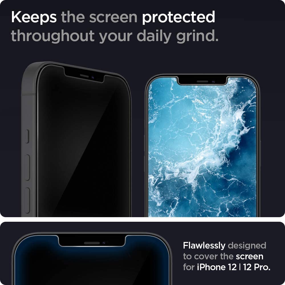 Spigen Glastr Ez Fit Iphone 12 Pro Iphone 12 Glazen Screenprotector 2 Pack Appelhoes