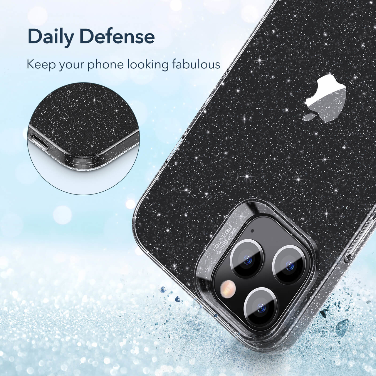 ESR Shimmer iPhone 12 / iPhone Doorzichtig - Appelhoes