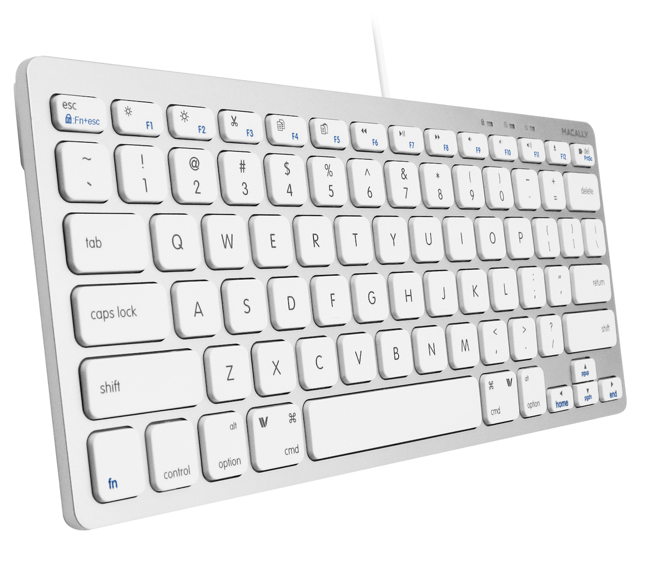 Macally SLIMKEY Slim bedraad USB-C toetsenbord Wit