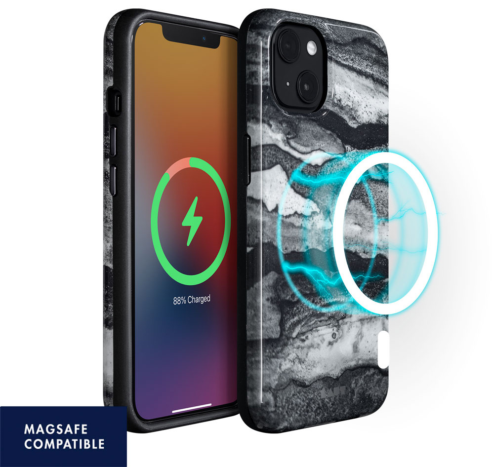 LAUT Huex Ink MagSafe iPhone 13 hoesje Zwart