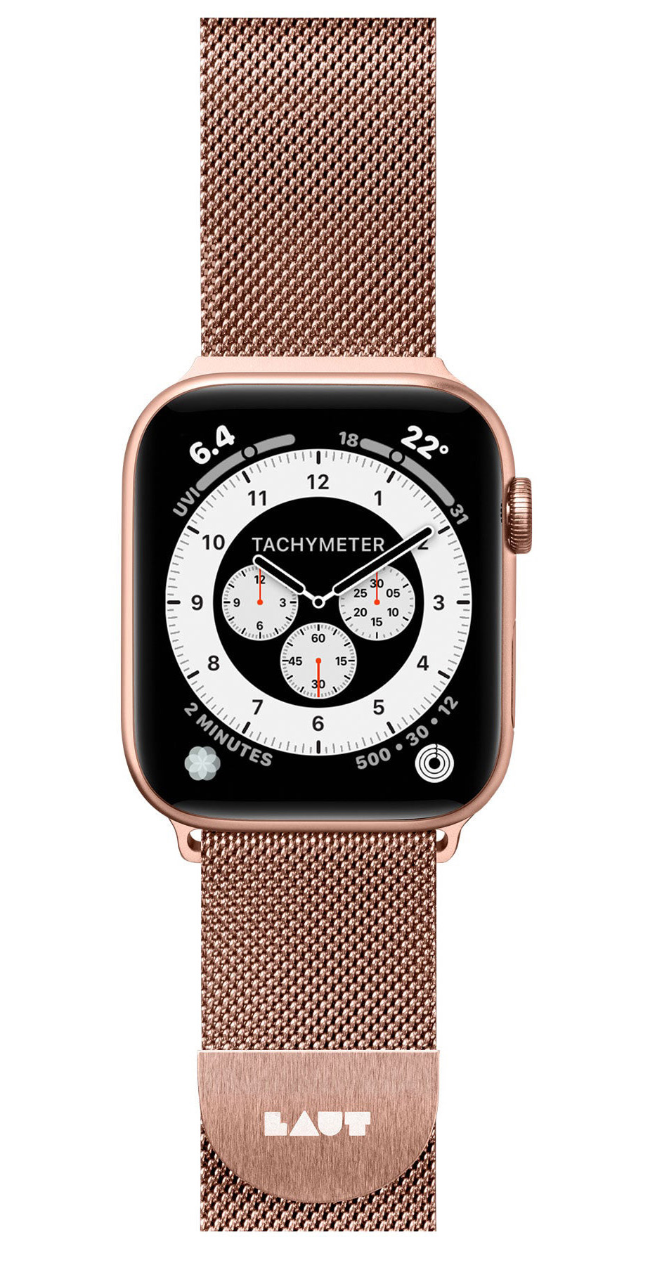 LAUT Steel Loop Apple Watch 41 / 40 / 38 mm bandje Rose Goud