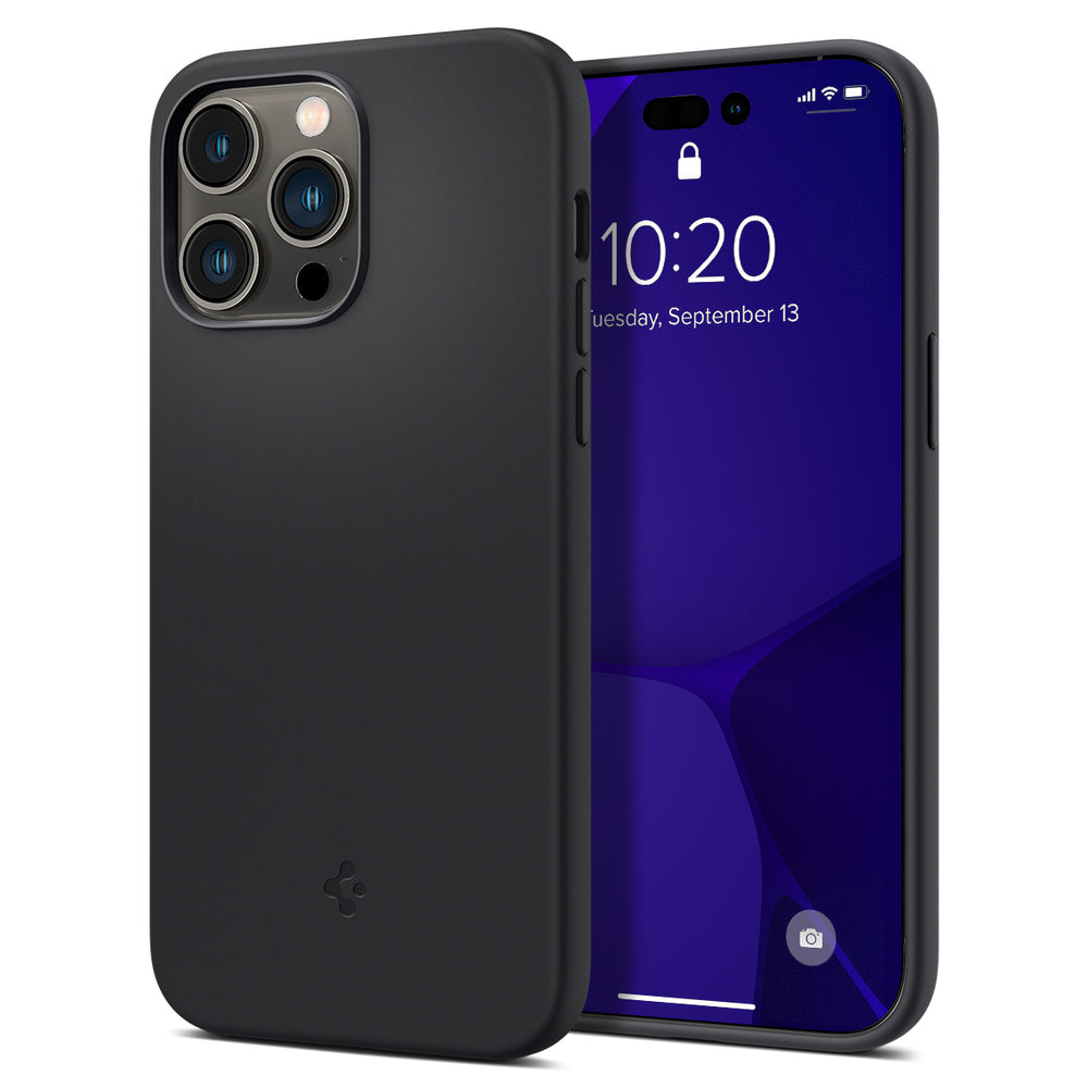 Spigen Silicone Fit MagSafe iPhone 14 Pro Max hoesje zwart