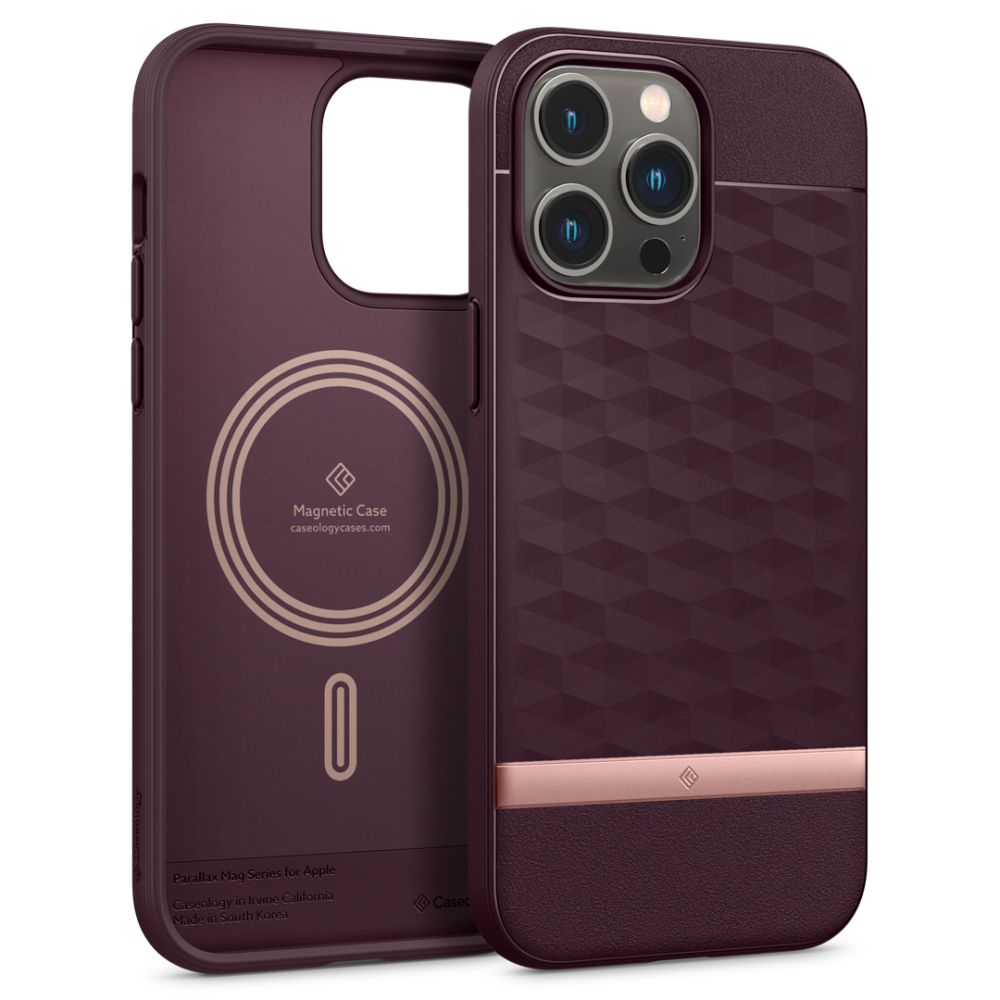 Spigen Parallax MagSafe iPhone 14 Pro Max hoesje burgundy