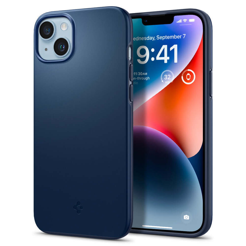 Spigen Thin Fit iPhone 14 Plus hoesje navy