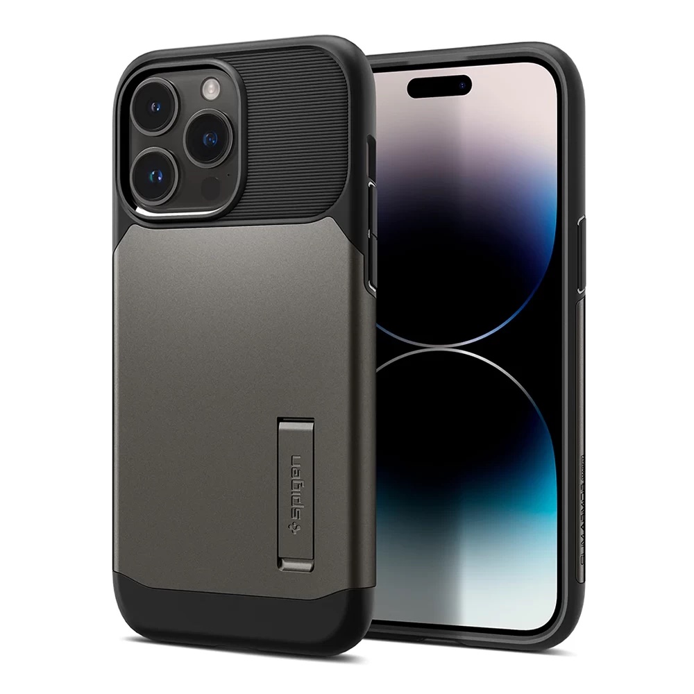 Spigen Slim Armor iPhone 14 Pro Max hoesje grijs