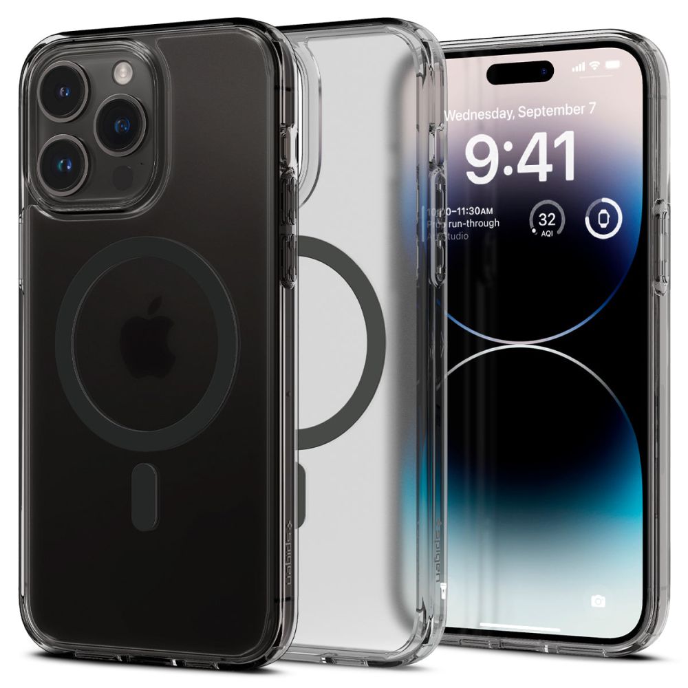 Spigen Ultra Hybrid MagSafe iPhone 14 Pro Max hoesje frost zwart