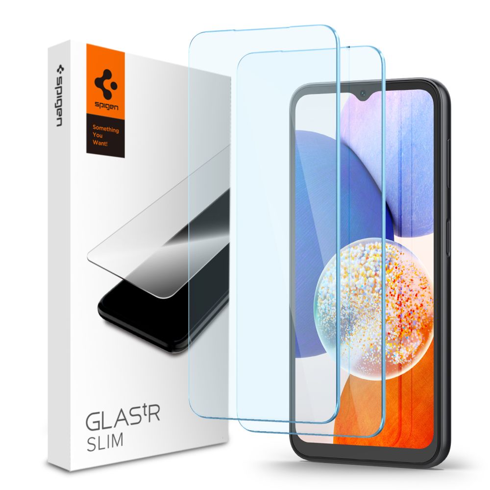 Spigen GlastR Galaxy A14 glazen screenprotector 2 pack