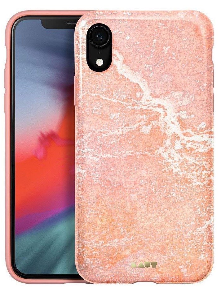 LAUT Huex Marble iPhone XR hoesje Roze